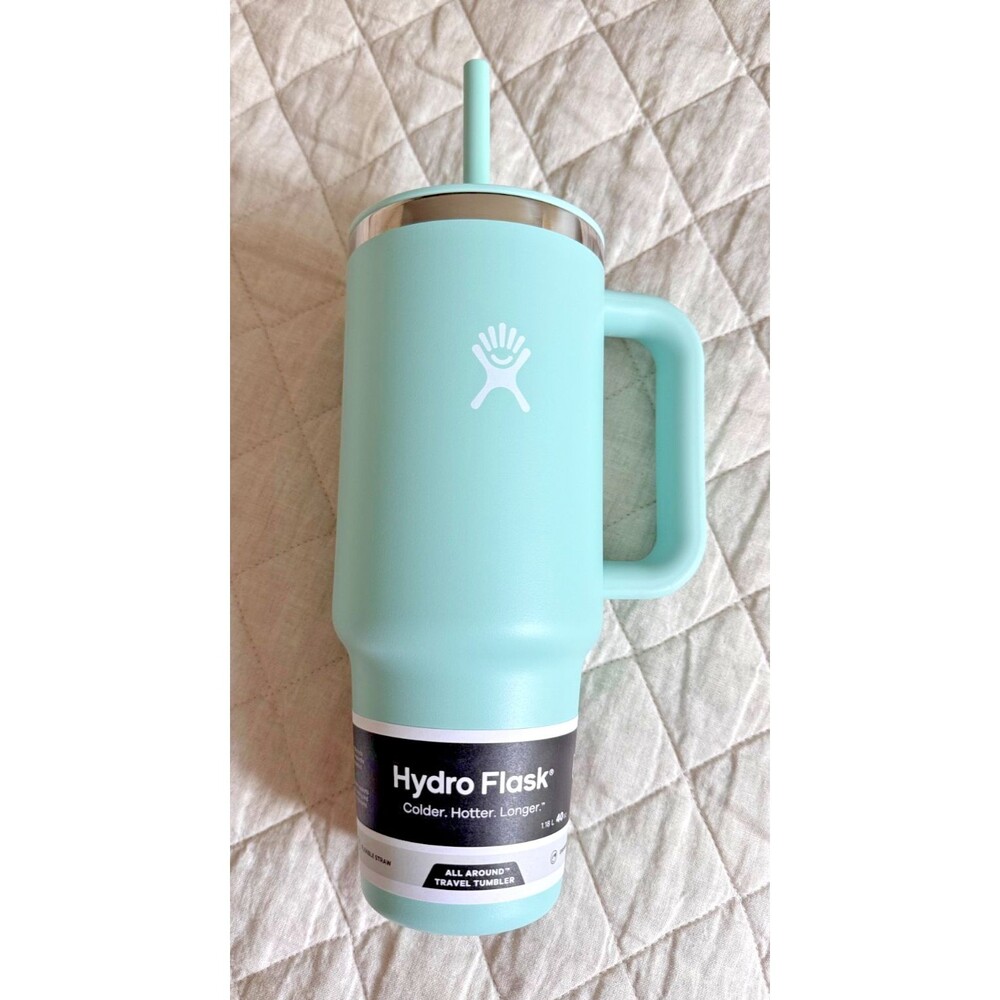 Hydro Flask 40oz All Around Travel Straw Tumbler, Dew, New in box